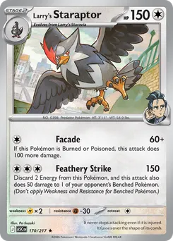 Larry's Staraptor #170, Reverse Holo