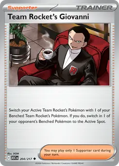 Team Rocket's Giovanni #204, Reverse Holo