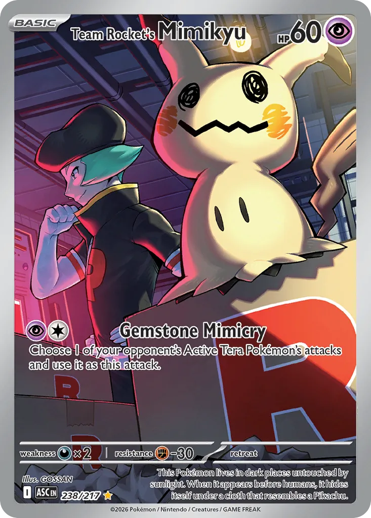 Team Rocket's Mimikyu #238, Ascended Heroes
