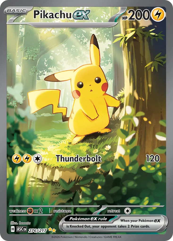 Pikachu ex #276, Ascended Heroes Missing Texture