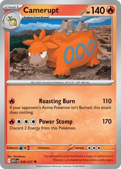 Camerupt #28, Reverse Holo