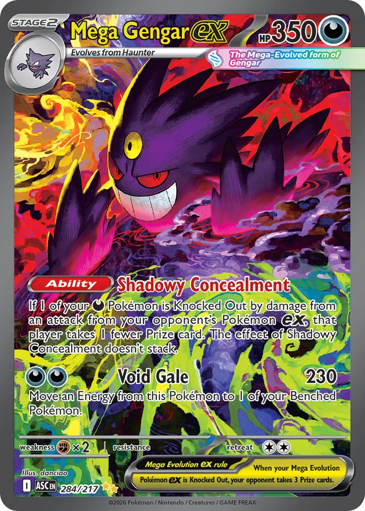 Mega Gengar ex #284, Ascended Heroes Missing Texture