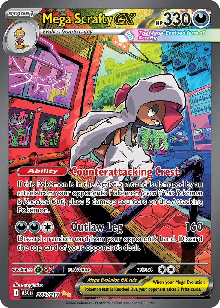 Mega Scrafty ex #285, Ascended Heroes