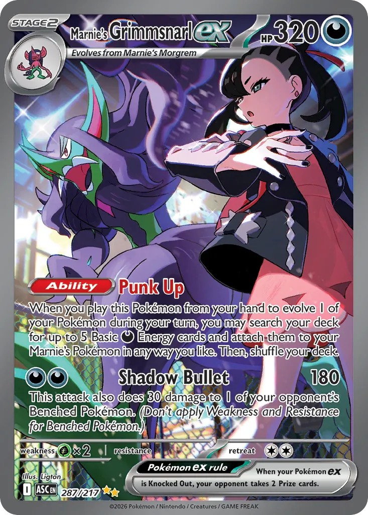 Marnie's Grimmsnarl ex #287, Ascended Heroes