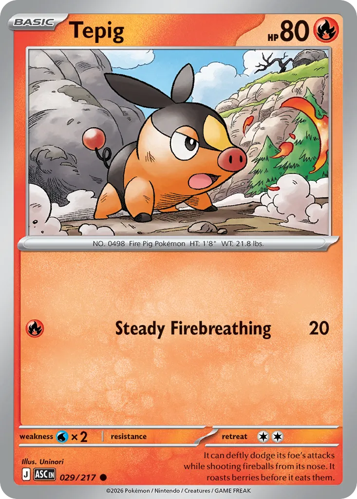 Tepig #29, Ascended Heroes