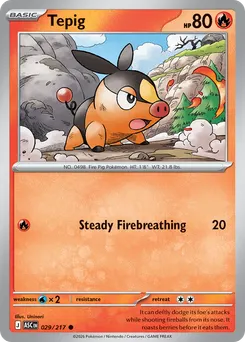 Tepig #29, Reverse Holo