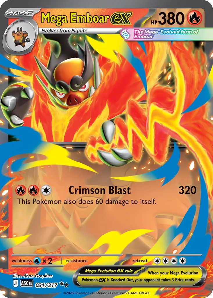 Mega Emboar ex #31, Ascended Heroes
