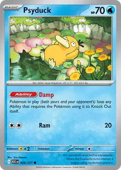 Psyduck #39, Reverse Holo