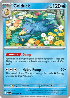 Golduck #40, Reverse Holo