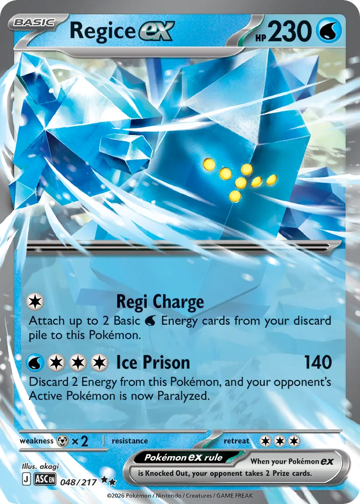 Regice ex #48, Ascended Heroes