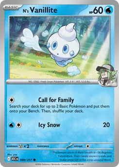 N's Vanillite #49, Reverse Holo