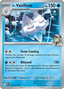 N's Vanilluxe #51, Reverse Holo