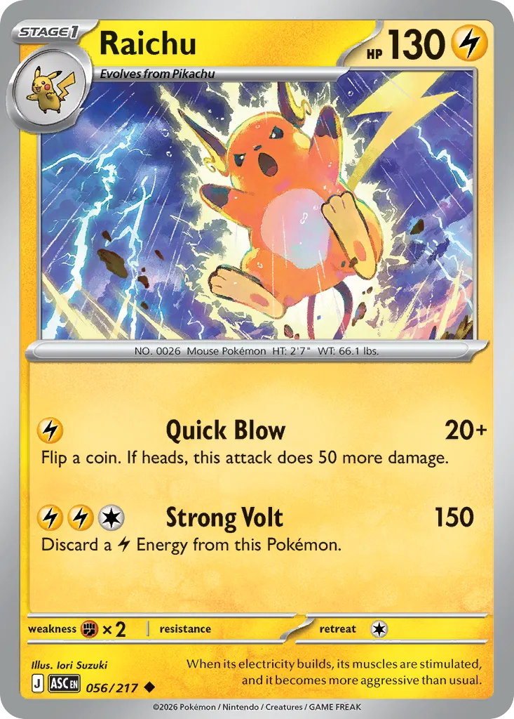 Raichu #56, Ascended Heroes