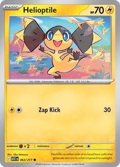 Helioptile #63, Reverse Holo