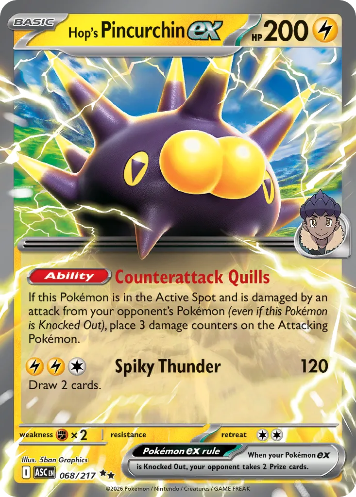 Hop's Pincurchin ex #68, Ascended Heroes