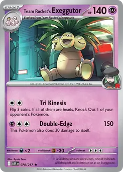 Team Rocket's Exeggutor #78, Standard