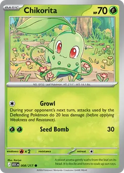 Chikorita #8, Reverse Holo