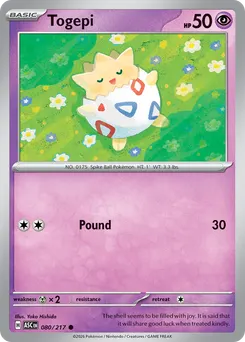Togepi #80, Reverse Holo