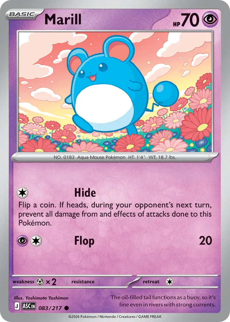 Marill #83, Ascended Heroes Reverse Holo