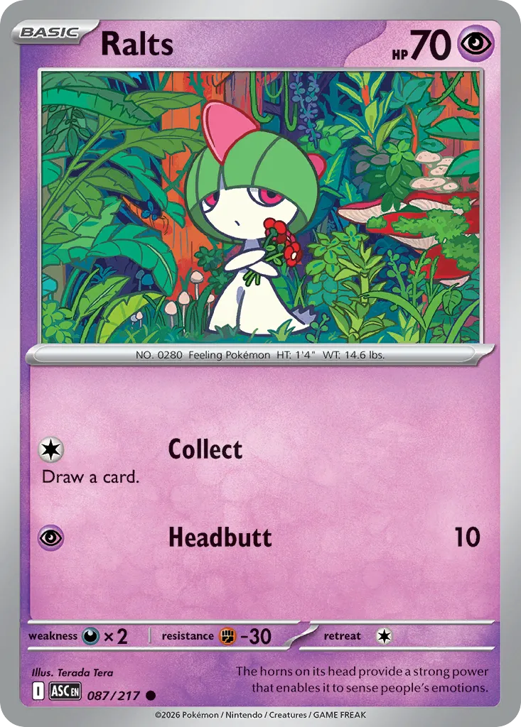 Ralts #87, Ascended Heroes Reverse Holo