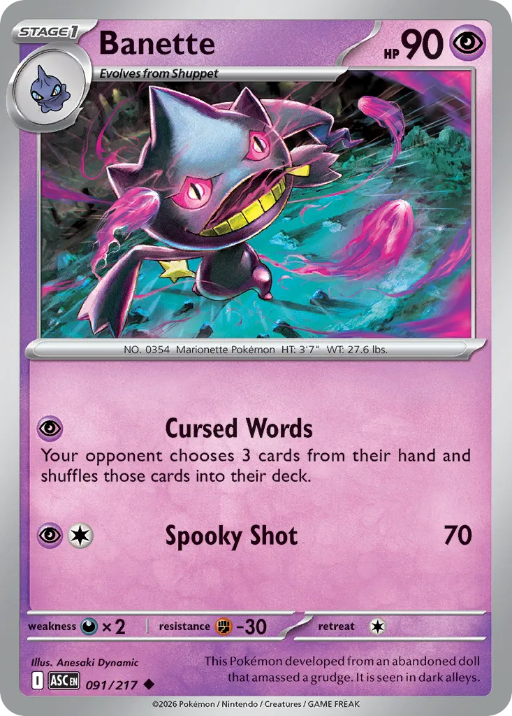 Banette #91, Ascended Heroes