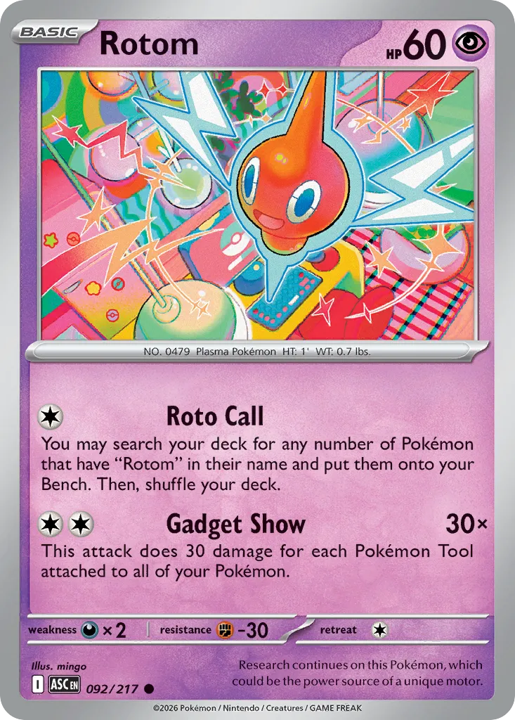 Rotom #92, Ascended Heroes Reverse Holo