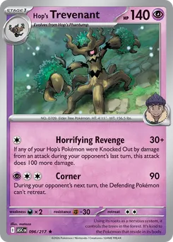 Hop's Trevenant #96, Reverse Holo