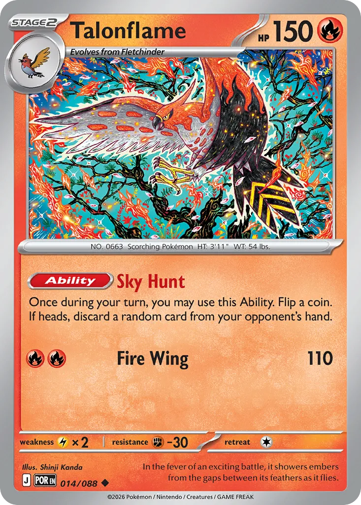 Talonflame #14, Perfect Order Reverse Holo