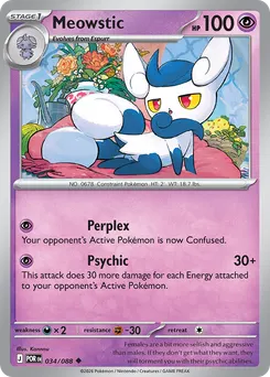 Meowstic #34, Reverse Holo