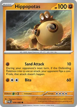 Hippopotas #39, Reverse Holo