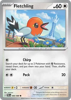 Fletchling #66, Reverse Holo