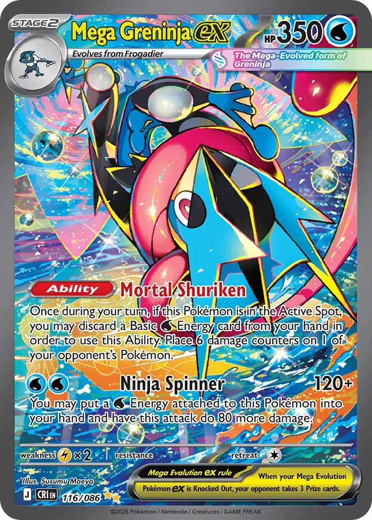 Mega Greninja ex #116, Chaos Rising