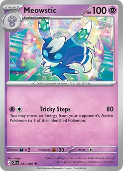 Meowstic #37, Reverse Holo