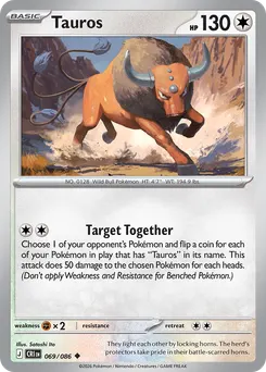 Tauros #69, Reverse Holo