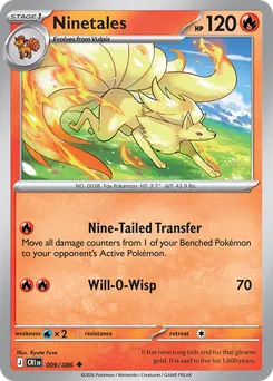 Ninetales #9, Reverse Holo