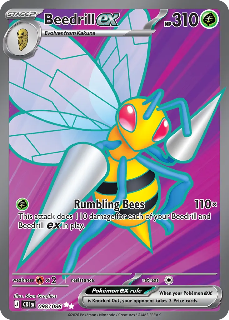 Beedrill ex #98, Chaos Rising