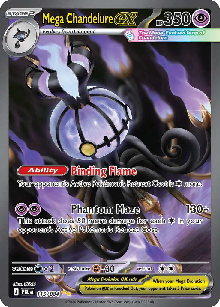 Mega Chandelure ex #115, Pitch Black