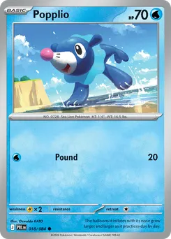 Popplio #18, Reverse Holo