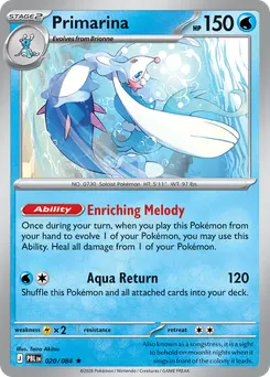 Primarina #20, Reverse Holo