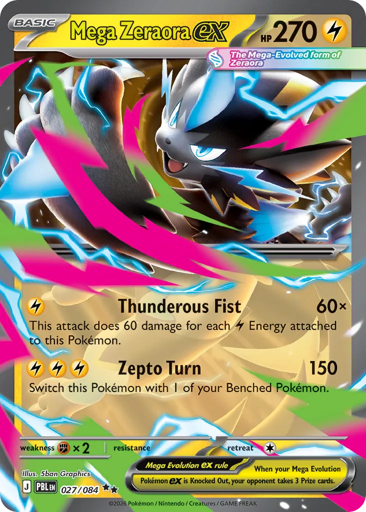 Mega Zeraora ex #27, Pitch Black
