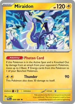 Miraidon #28, Reverse Holo