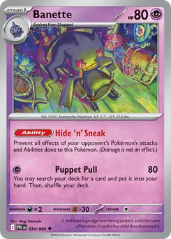 Banette #34, Reverse Holo