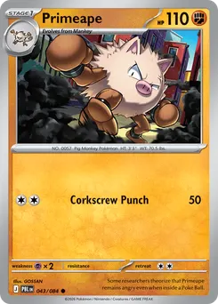 Primeape #43, Reverse Holo
