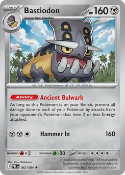 Bastiodon #62, Reverse Holo
