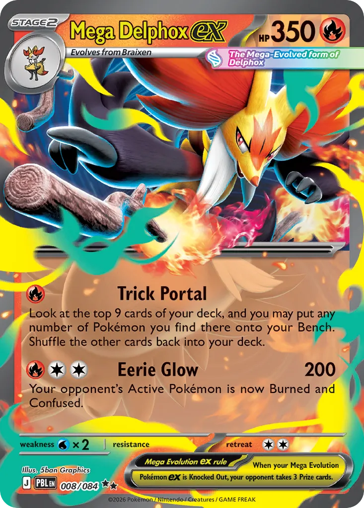 Mega Delphox ex #8, Pitch Black