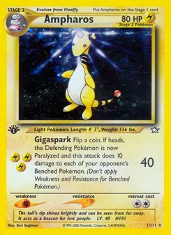 Ampharos #1, 1st Edition