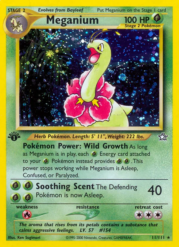 Meganium #11, Neo Genesis 1st Edition