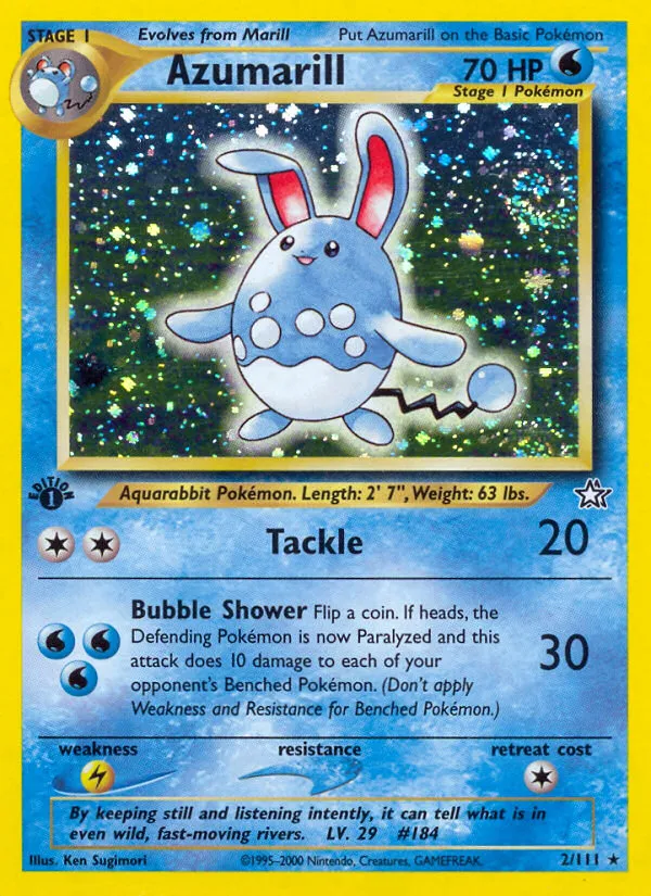 Azumarill #2, Neo Genesis 1st Edition