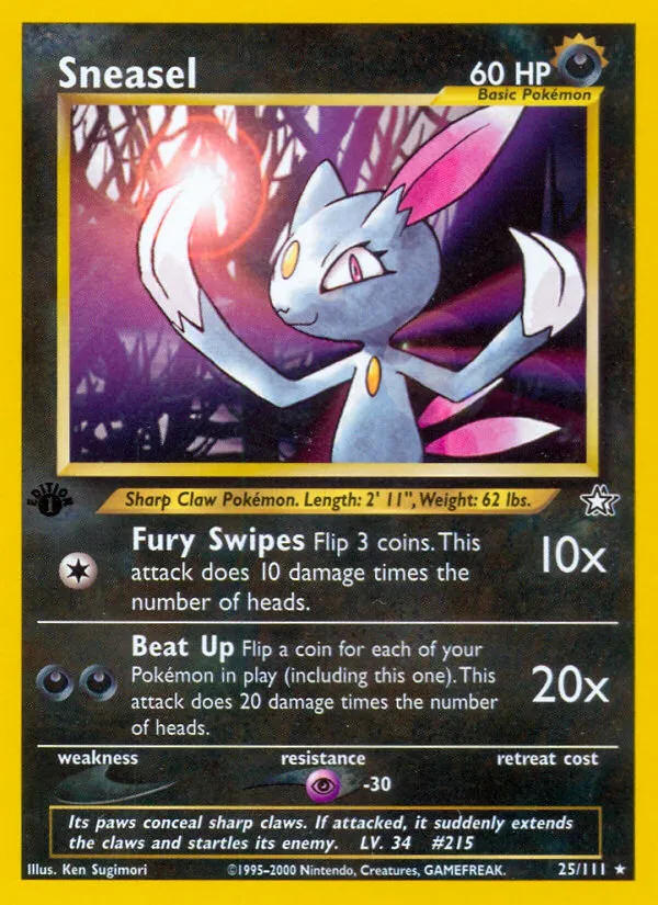 Sneasel #25, Neo Genesis 1st Edition