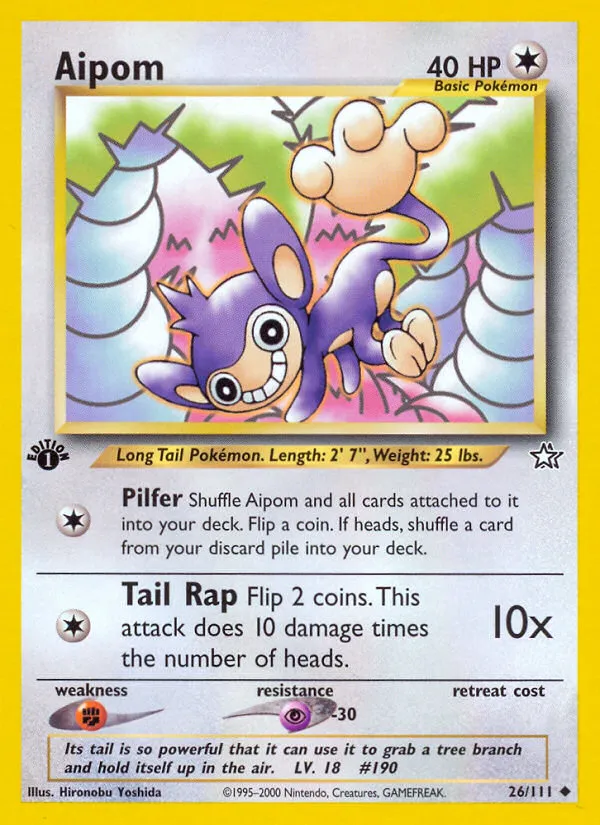 Aipom #26, Neo Genesis 1st Edition